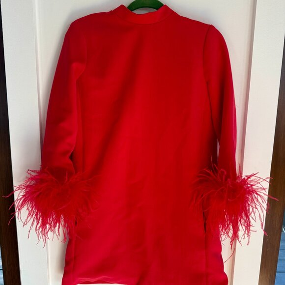 TUCKERNUCK Red Feather Mod Ellie Holiday Dress Size Small - Picture 2 of 3
